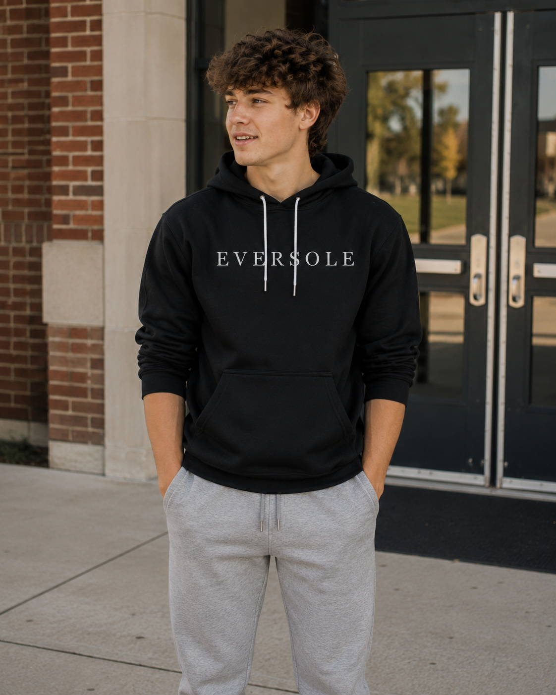 SIMPLE eversole unisex hoodie (white logo)