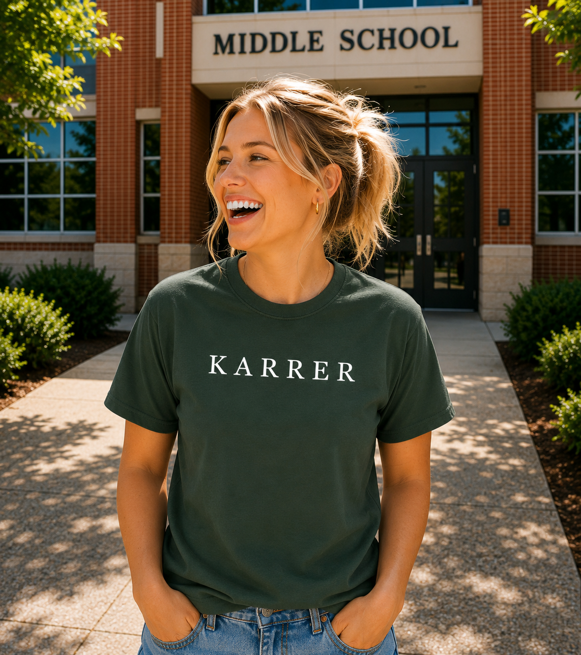 Simple Karrer green tee