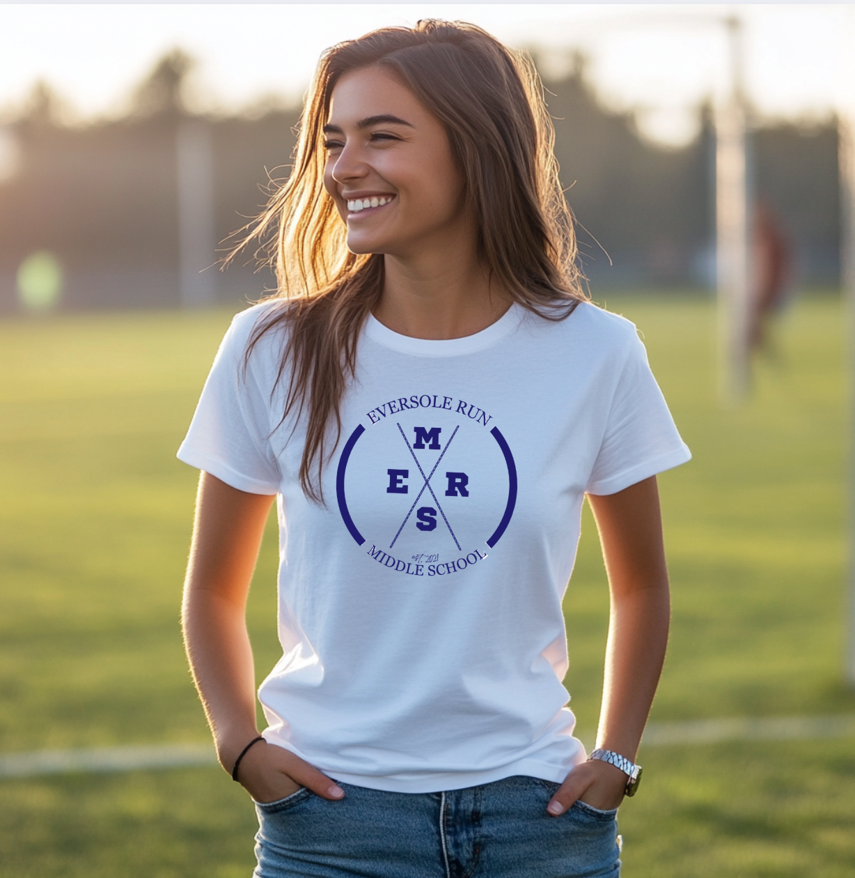 the CLASSIC eversole unisex tee (navy logo)