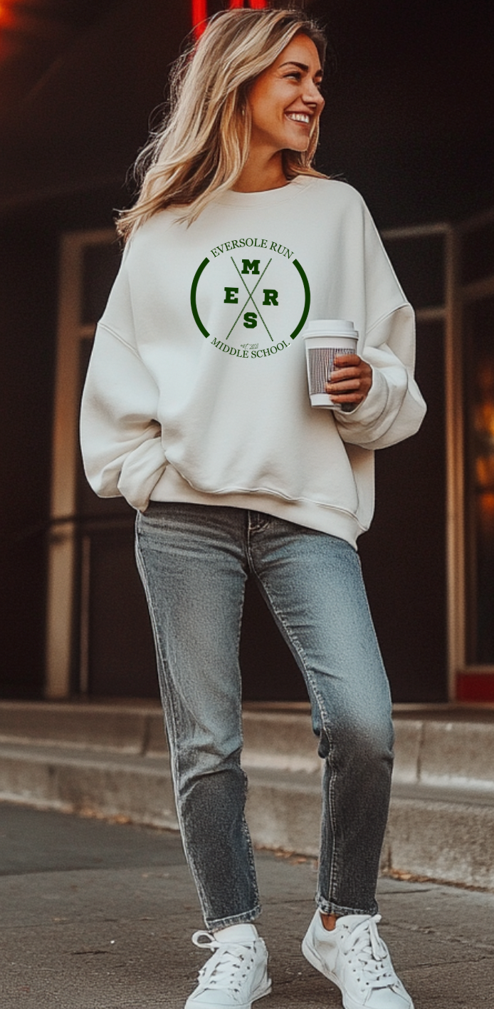 the CLASSIC eversole crewneck sweatshirt (green logo)