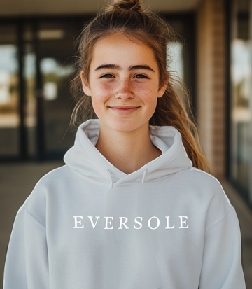 SIMPLE eversole hoodie (white logo)