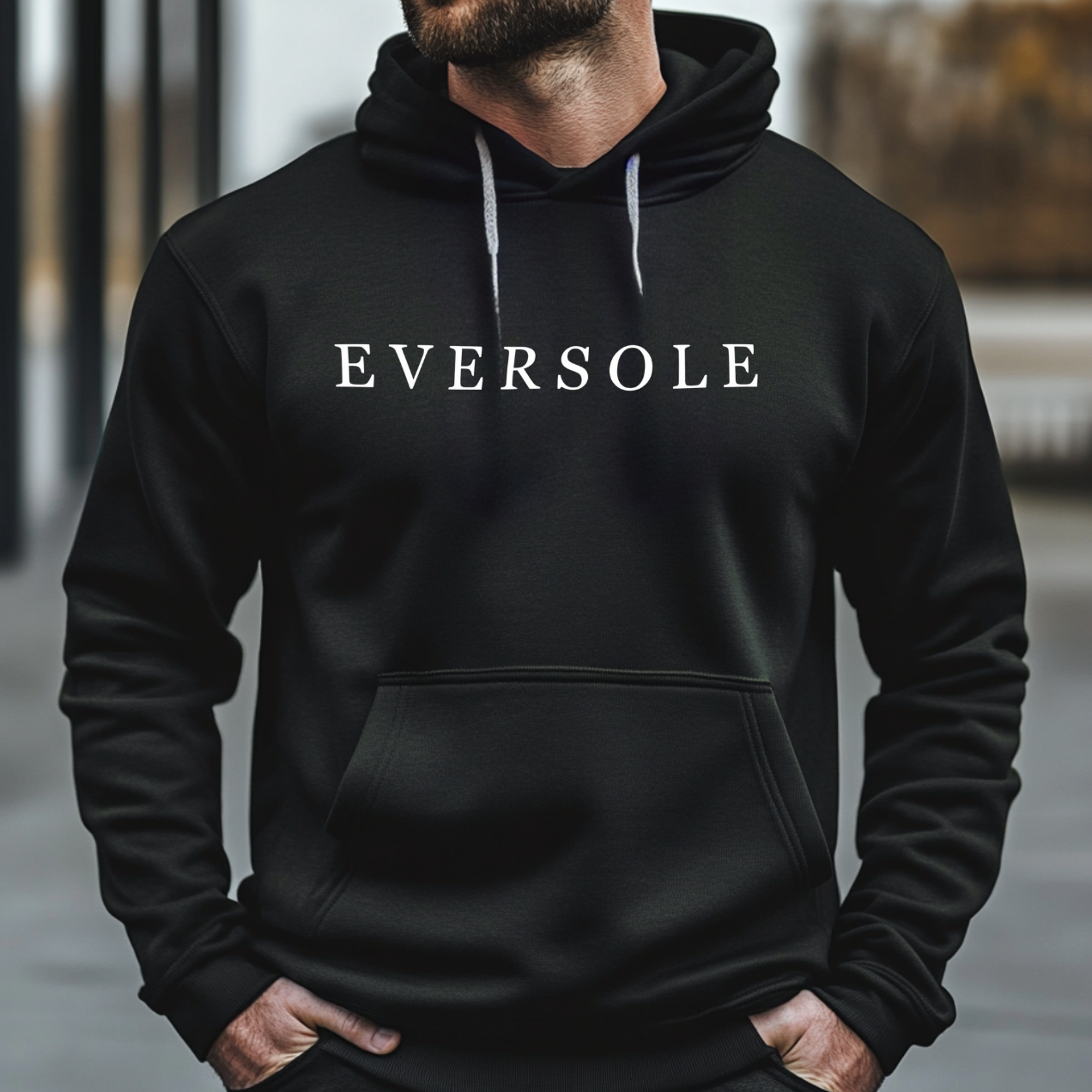 SIMPLE eversole hoodie (white logo)